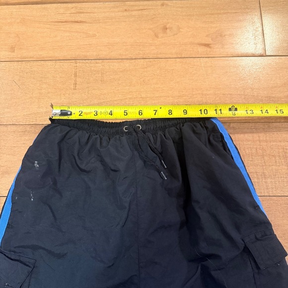 Vintage No Boundaries Nylon Cargo Track Pants Black Blue Girls 14-16 - Picture 4 of 7